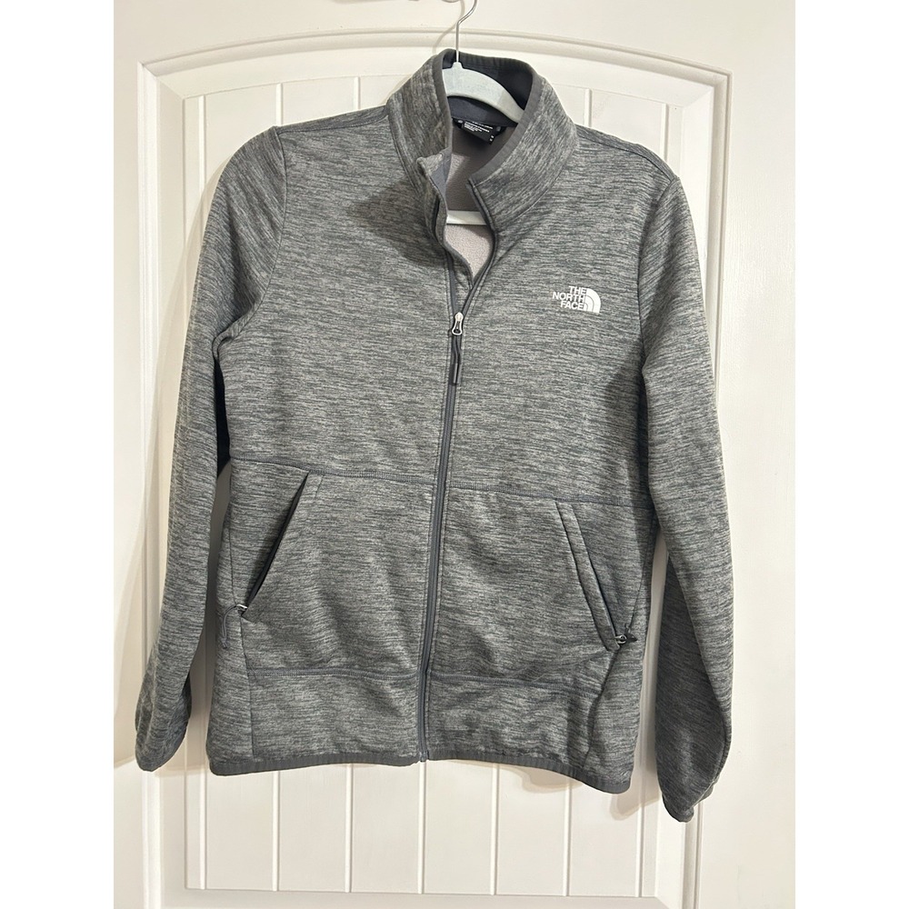 The North Face Women's Jacket Gray Size M Full Zip Zip Pockets